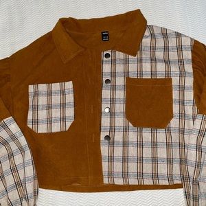 Brown and plaid jacket